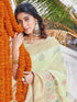 Deeva Sarees Cream Cotton Saree