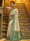 Deeva Sarees Sangam Cream Banarasi Silk Saree