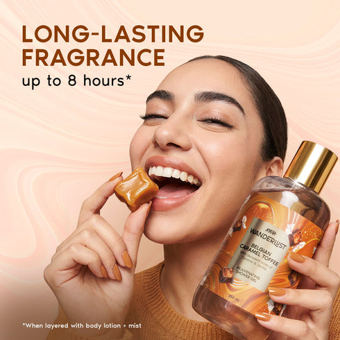 Wanderlust Belgian Caramel Toffee Perfume Body Wash