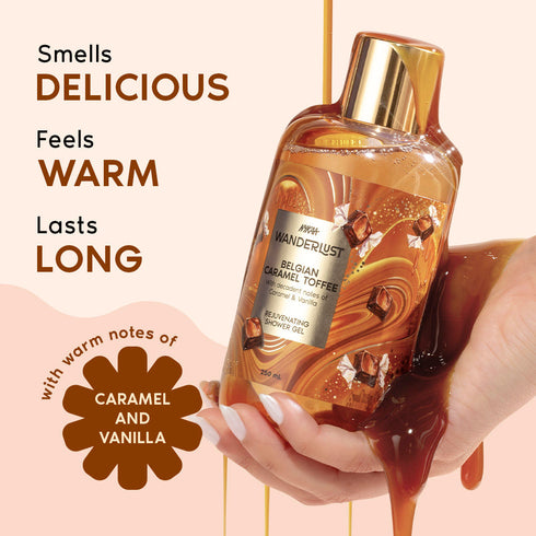 Wanderlust Belgian Caramel Toffee Perfume Body Wash