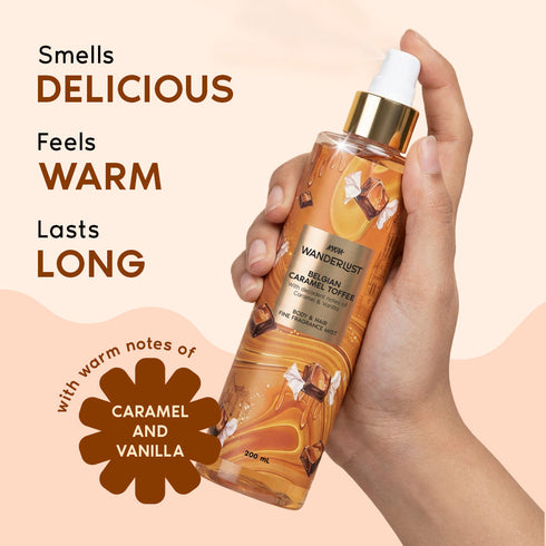 Wanderlust Belgian Caramel Toffee Body & Hair Perfume