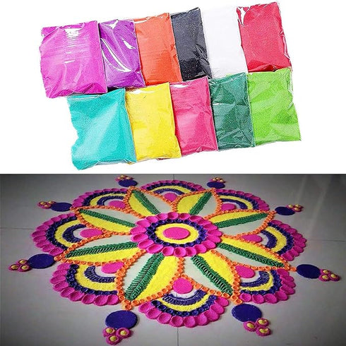 Ascension Sand Rangoli Powder Ceramic Diwali Floor Decoration Multicolour