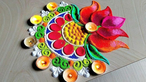 Ascension Sand Rangoli Powder Ceramic Diwali Floor Decoration Multicolour