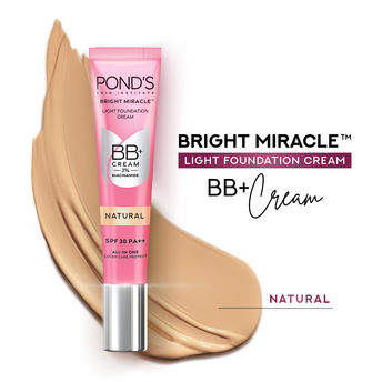 Ponds Bb+ Cream Instant Spot Coverage + Light Make-up Glow SPF 30 PA++ Natural