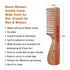 Keya Seth Aromatherapy Handmade Neem Wooden Comb Wide Tooth with Handle Combo