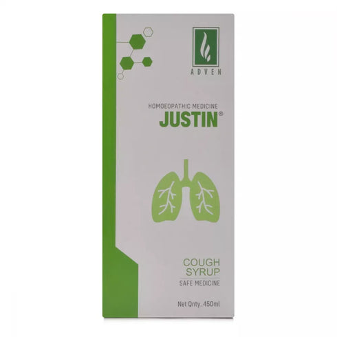 Adven Justin Cough Syrup Ideal Cough Reliver 450ml