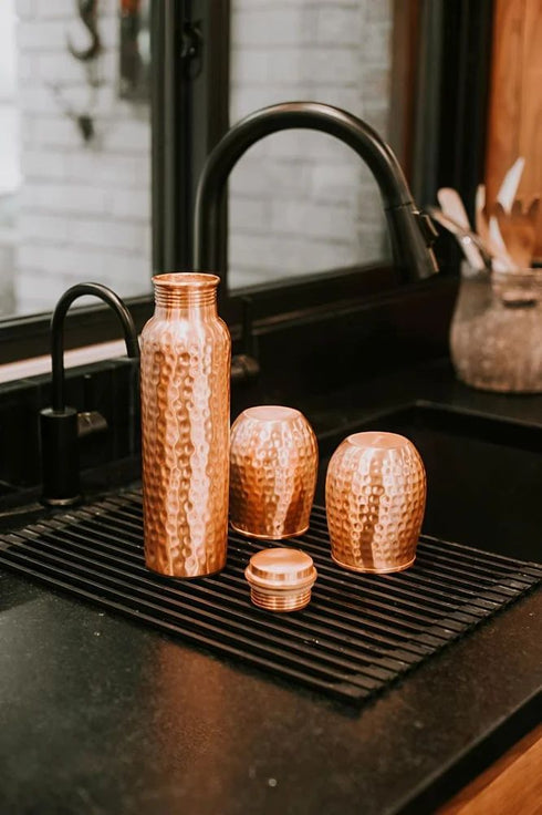 Coppjal Copper Bottle Diwali Gift Set