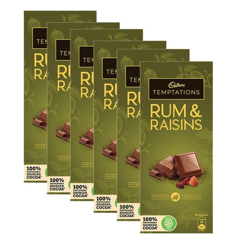 Cadbury Temptation Rum and Raisin Chocolate 70g