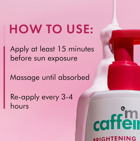 mCaffeine Brightening Raspberry SPF 50 PA+++ Body Sunscreen Lotion