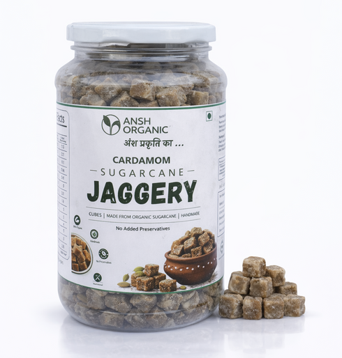 Ansh Organic Cardamom Flavoured Jaggery