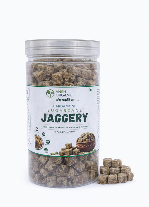 Ansh Organic Cardamom Flavoured Jaggery