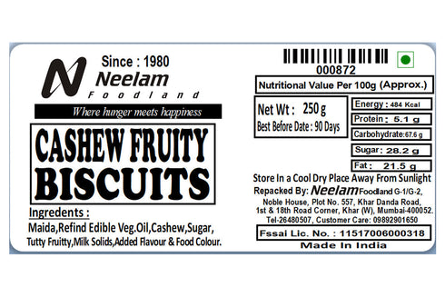 Neelam Foodland Cashew Fruity Biscuits