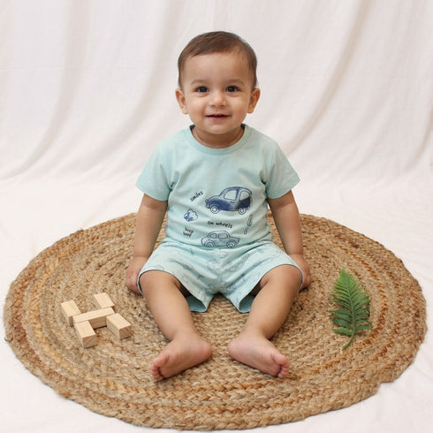 Bachpan kids wear New Born Boys Casual Wear- Mint Green