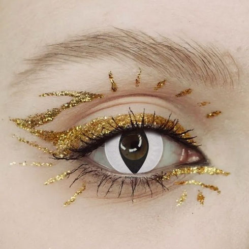 Cat Eye Black And White Contact Lens