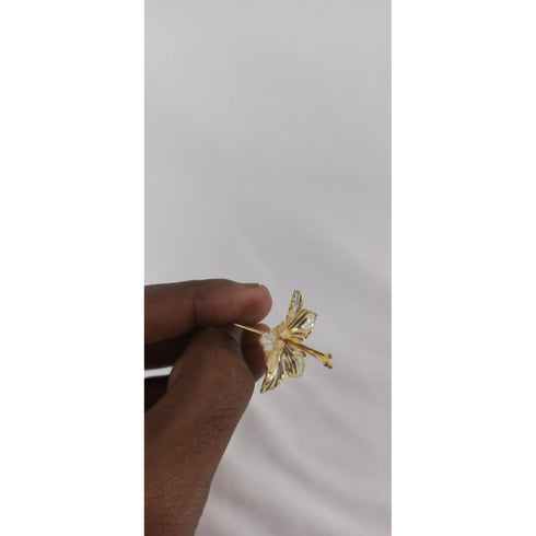 Pure Silver Gold Coated Flowers (Single Pattern) 6 Grams