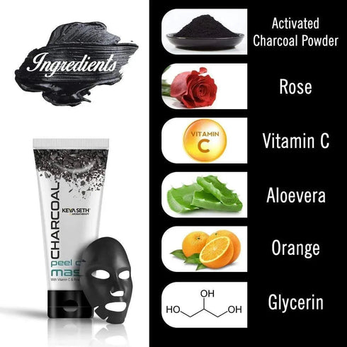 Keya Seth Aromatherapy Charcoal Peel Off Mask-Blackhead & Dead Skin Removal