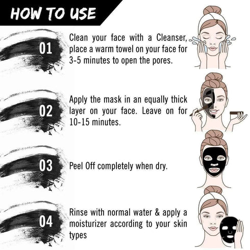 Keya Seth Aromatherapy Charcoal Peel Off Mask-Blackhead & Dead Skin Removal