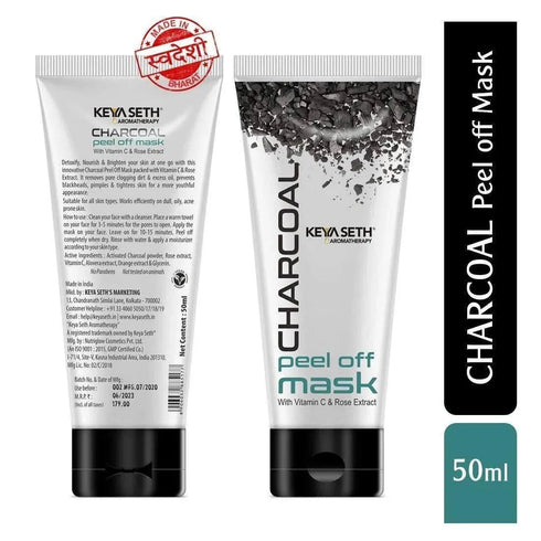 Keya Seth Aromatherapy Charcoal Peel Off Mask-Blackhead & Dead Skin Removal