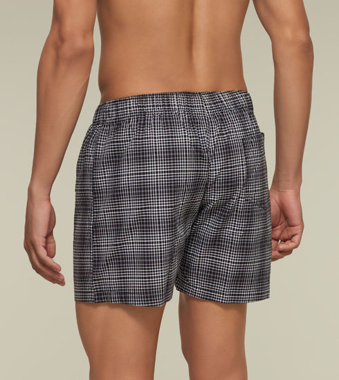 XYXX Checkmate Combed Cotton Boxers Monochrome