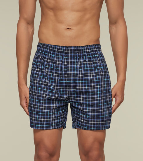 XYXX Checkmate Combed Cotton Boxers Beat The Blues