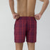 XYXX Checkmate Combed Cotton Boxer Shorts Brit Red