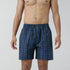 XYXX Checkmate Combed Cotton Boxer Shorts Midnight Blue