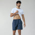XYXX Checkmate Combed Cotton Boxer Shorts Midnight Blue