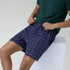 XYXX Checkmate Combed Cotton Boxer Shorts Storm Blue