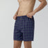 XYXX Checkmate Combed Cotton Boxer Shorts Storm Blue