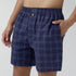 XYXX Checkmate Combed Cotton Boxer Shorts Storm Blue