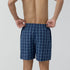 XYXX Checkmate Combed Cotton Boxer Shorts Vivid Blue