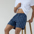 XYXX Checkmate Combed Cotton Boxer Shorts Vivid Blue