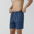 XYXX Checkmate Combed Cotton Boxer Shorts Vivid Blue