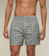XYXX Checkmate Combed Cotton Boxers Steely