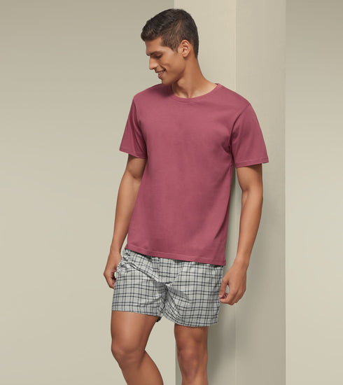 XYXX Checkmate Combed Cotton Boxers Steely