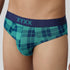 XYXX Checkmate Modal-Cotton Briefs Aqua Green