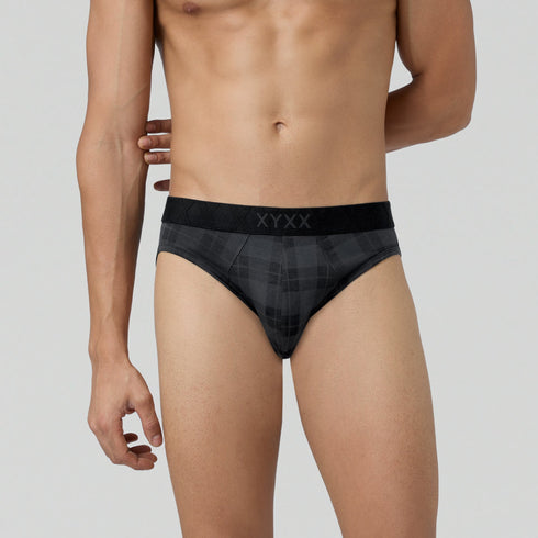 XYXX Checkmate Briefs Charcoal Black