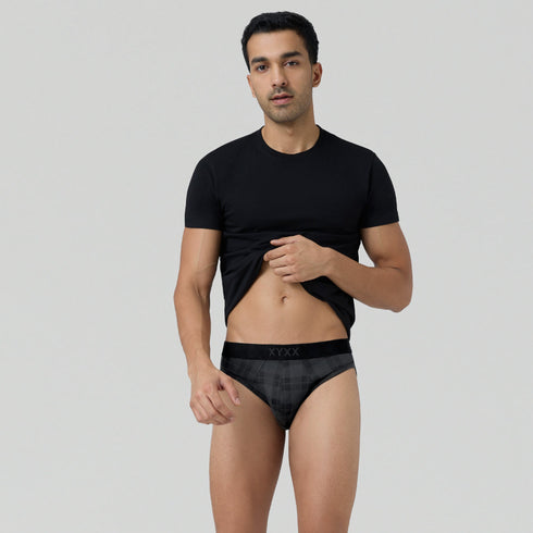 XYXX Checkmate Briefs Charcoal Black