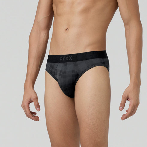 XYXX Checkmate Briefs Charcoal Black