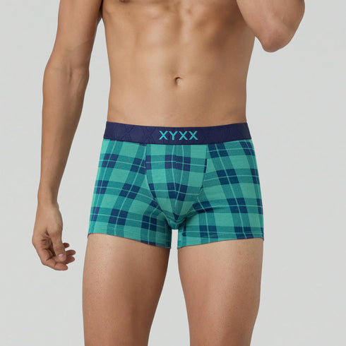XYXX Checkmate Trunks Aqua Green