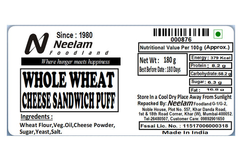 Julie Whole Wheat Cheese Sandwich Puff