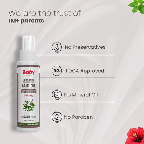 Babyorgano Nirgundi Nourishing Hair Oil
