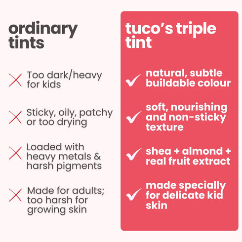 Tuco Cherry Triple Tint for Kids