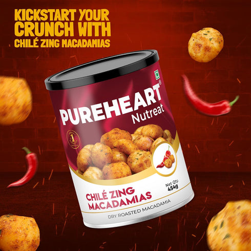 PUREHEART Nutreat Chile Zing Australian Macadamias