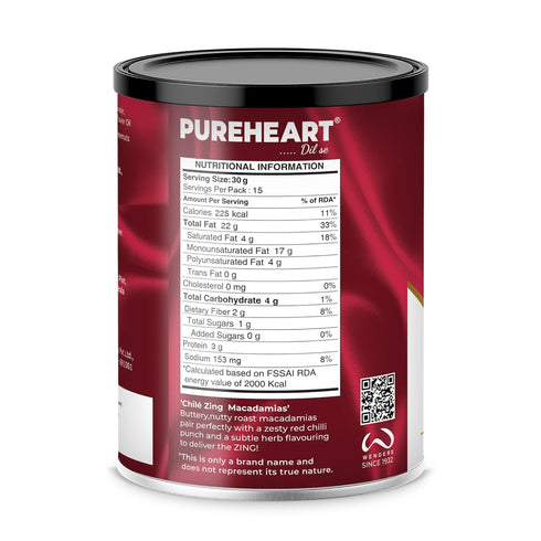 PUREHEART Nutreat Chile Zing Australian Macadamias