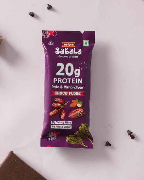Sabala Millets Choco Fudge Date & Almond Bar