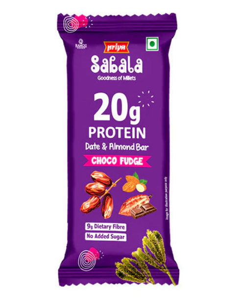 Sabala Millets Choco Fudge Date & Almond Bar