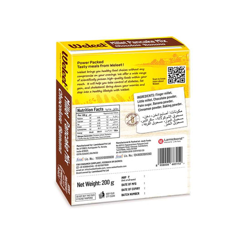 Weleet Millet Pancake Mix Chocolate Banana