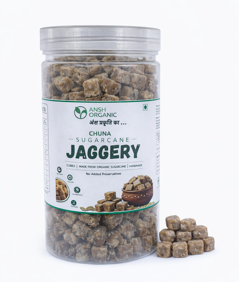 Ansh Organic Chuna Flavoured Jaggery