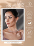 Rose Gold Toned Cubic Zircon Studded Statement Necklace jewellery Set